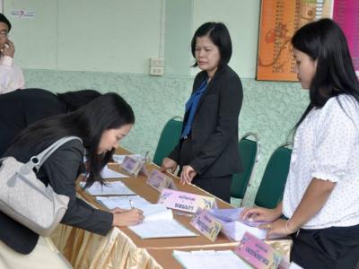 คณะผู้บริหารประชุมประเมินมาตรฐาน การปฎิบัติงานโรงเรียนมัธยมศึกษา