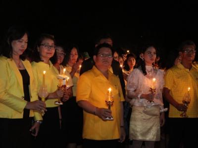 จุดเทียนชัยถวายพระพรวันพ่อแห่งชาติ 2557